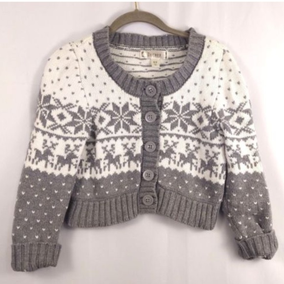 ❄️Decree grey white winter sweater cropped knit M